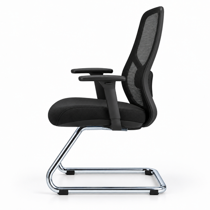 Chaise Apple luge noir – vue de profil