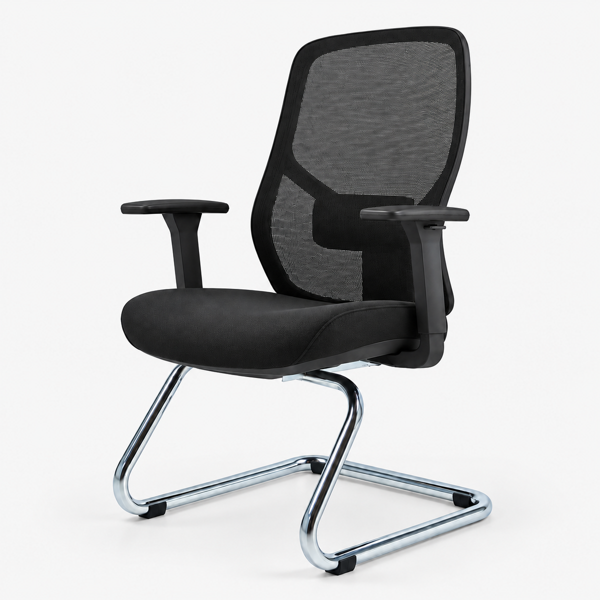 Chaise Apple luge noir – vue de trois quarts