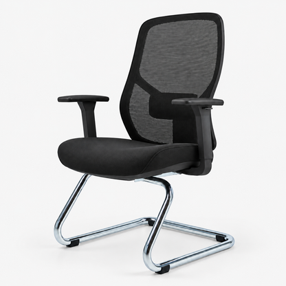 Chaise Apple luge noir – vue de trois quarts