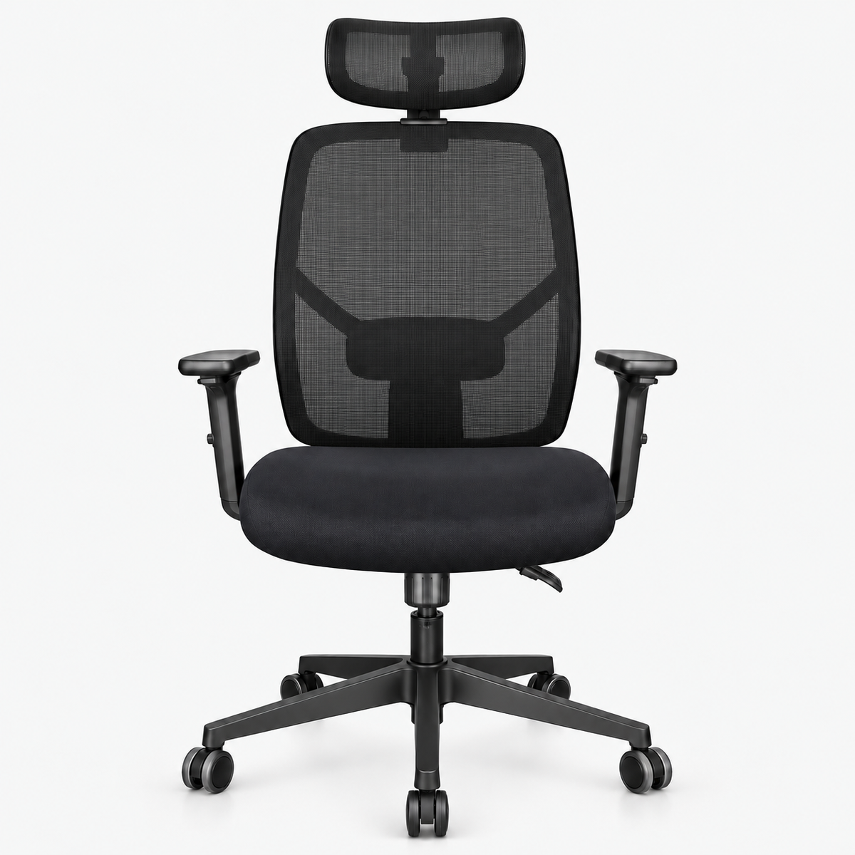 Chaise Apple président noir – vue de face