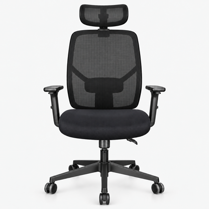 Chaise Apple président noir – vue de face