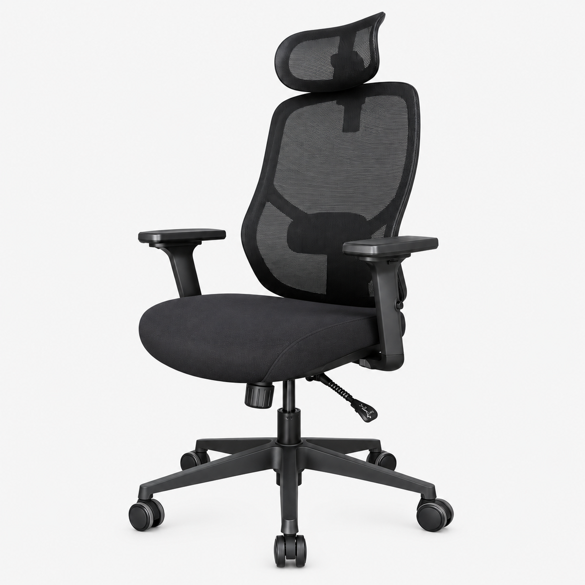 Chaise Apple président noir – vue de trois quarts