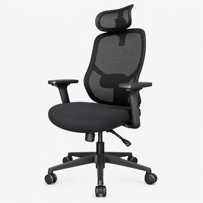 Chaise Apple président noir – vue de trois quarts