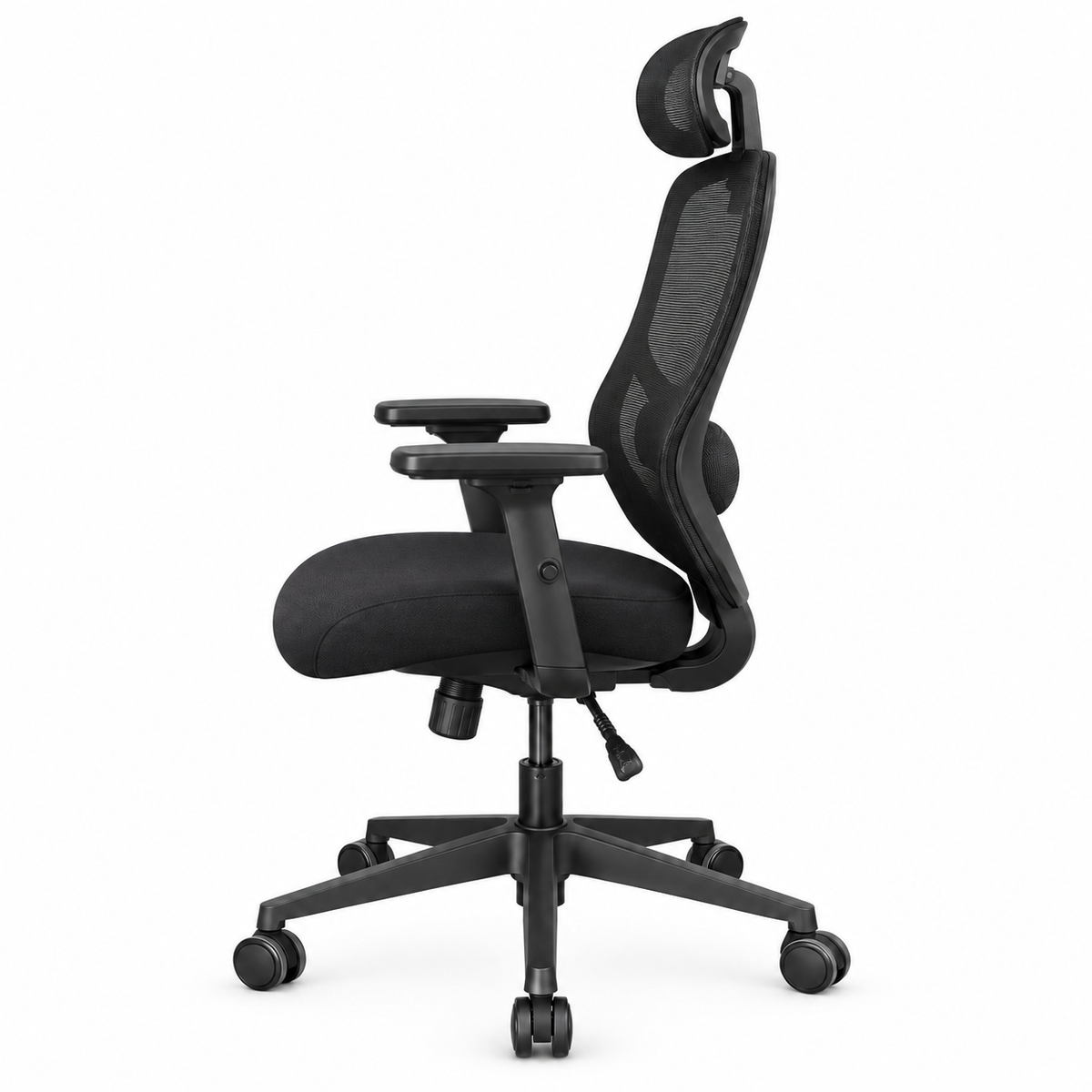 Chaise Apple président noir – vue de profil