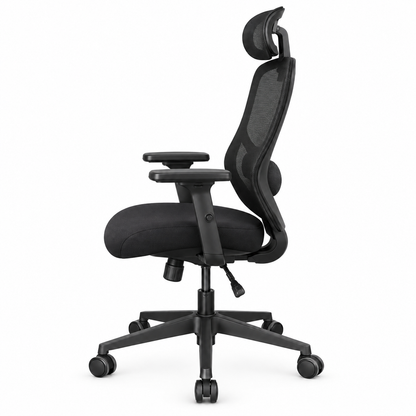 Chaise Apple président noir – vue de profil