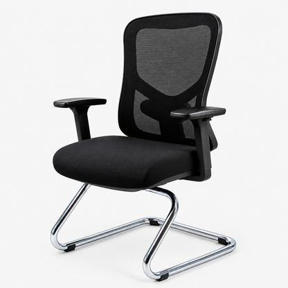 Chaise Sky luge noire – vue de trois quarts