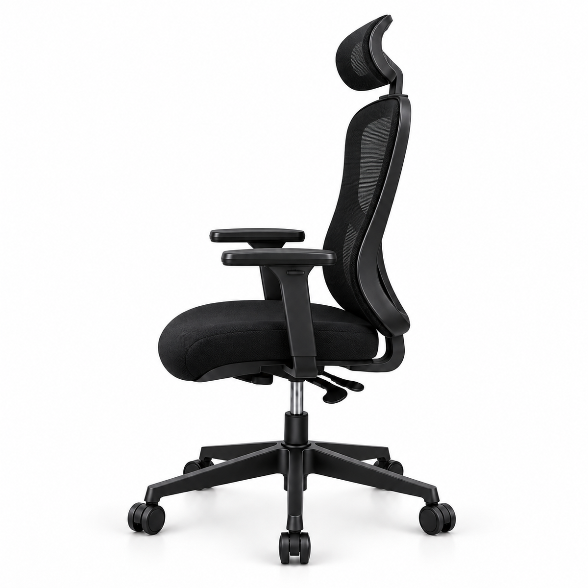 Chaise Sky president noire – vue de profil