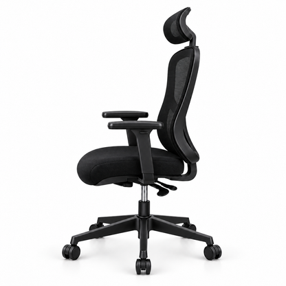 Chaise Sky president noire – vue de profil